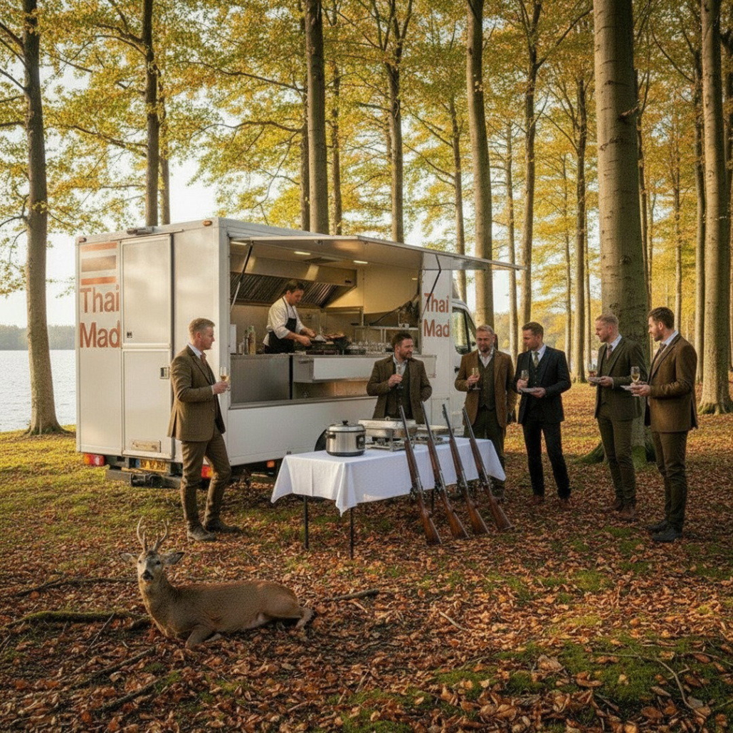 Jagt i Dansk skov Bestil foodtruck til en jagt middag
